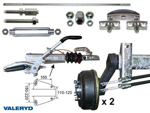 Axle kit Knott Bogie 2000 Kg 1700/2150  4x100 [1022170]