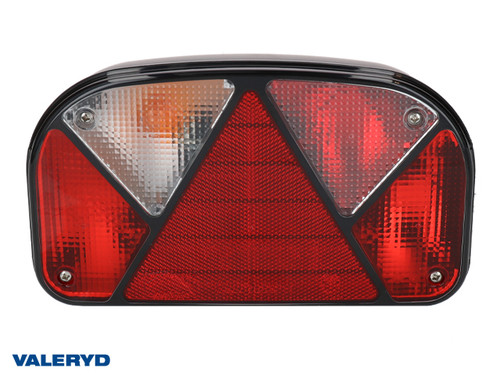 Rücklicht Aspöck Multipoint 2 links 240x140x52 mit Dreiecksrefl., Bajonettanschluß 5-pol.