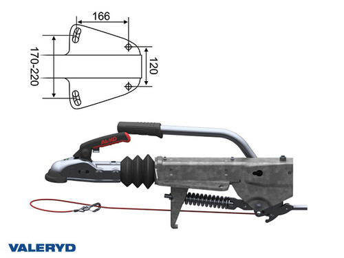 Overrun brake Al-Ko, V, Typ 161S, OE, for brake-ID 1637, 2051; 950-1600 kg [2420002]