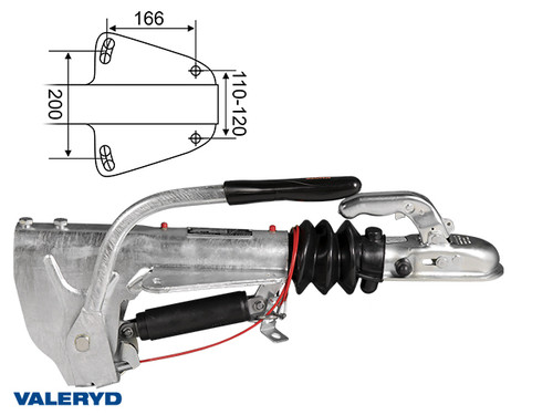 Overrun brake Knott, V, KFL20-A, OE, 1100-2000Kg [2410040]
