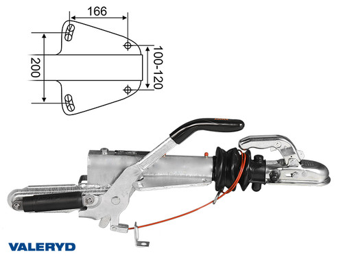 Overrun brake Knott, V, KFL14-A, OE, 750-1400Kg [2410037]