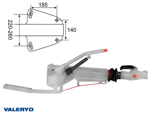 Overrun brake AL-KO, V, Typ 2,8VB1/-C, for brake-ID 2051 2500-3500Kg (1251875)  [2410015]