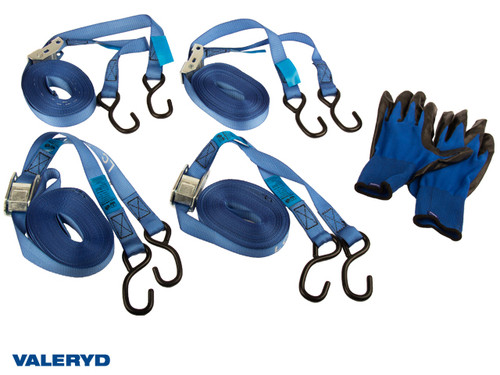 Ratchet tie down set for motorbike. 25mm. 4 pcs Length 0,5+10m. 250 daN [6600021]