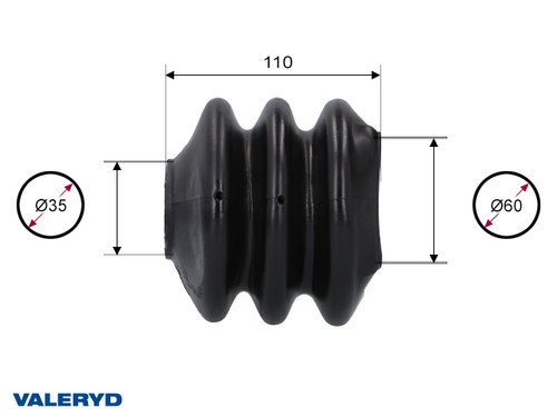 Rubber bellows Westfalia WAE 1202 35/60 L=110 [2238005]