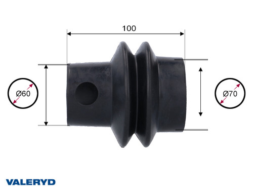 Rubber bellows Peitz PAV/SR 0.7-2.7; 60/70 L=100 [2237100]