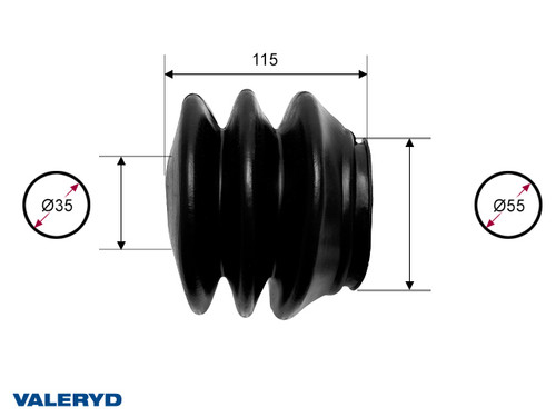 Rubber bellows Al-KO AKS 2000, 2004, 3004; 35/55 L=115 [2230005]