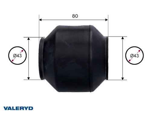 Rubber bellows B&B 43/43 L=80 [2238001]