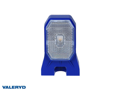 LED Position light Valeryd 100x63x46mm white incl. QS075 connector Blue holder [3170071B]