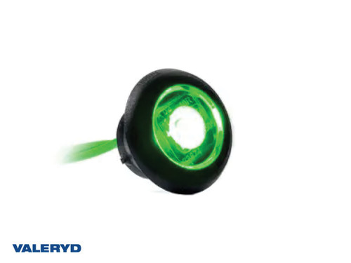 LED Position light Valeryd Ø32x17,2mm Green 12-36V incl. 0.15m Cable [3172077]