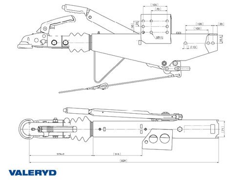 Overrun brake ALKO 161S 1600 kg 1636G