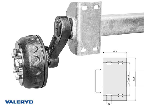Axle Knott 1350 Kg  1350-1450/1900 5x110 cc=160 [1018400]