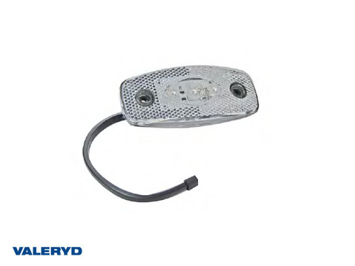 LED Position light with reflector white Ajba 12/24 V 103x45x30 mm 0,5 m cable [3150039]