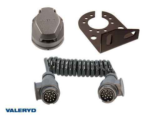 Set kabela 13-13 polova s ​​utičnicom, spiralnim kabelom i držačem