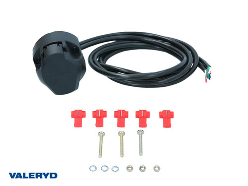 Socket 7+1-pin. with 1,50m cable 8-wires [3210026]