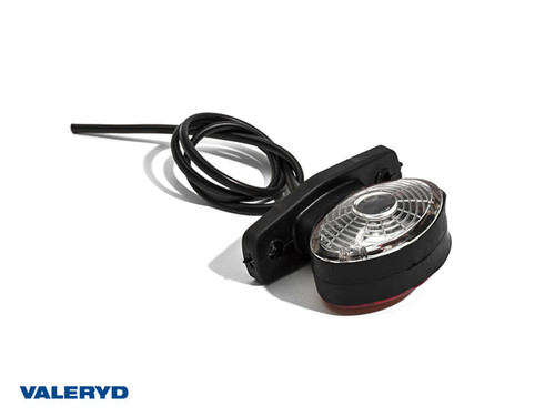 LED End outline marker Radex 65.5x100x47mm 0,8m cable white/red fast clip 