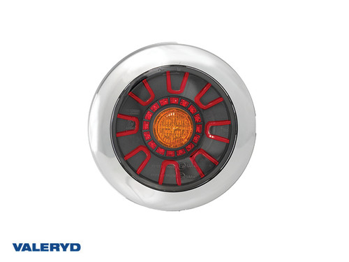 LED Taillight SCANDI-313 chrome Valeryd Right/Left Ø155×39mm 12-36V, 1m cable [3010356]