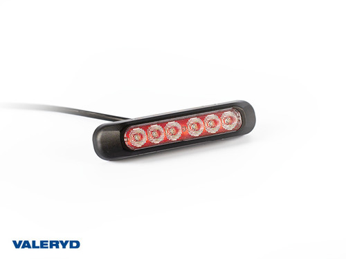 LED Fog light lamp Valeryd 132,2x28,2x18,9mm, red 12/24V, incl. 1m cable
