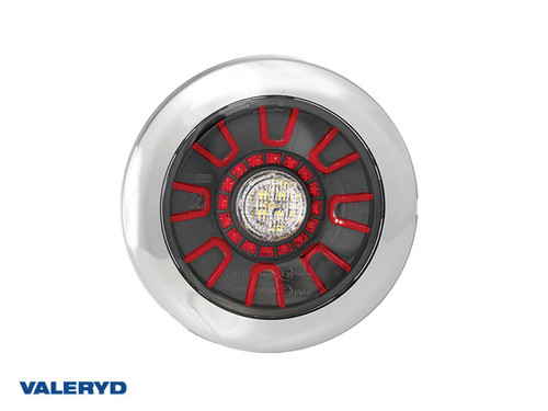 LED Taillight SCANDI-314 chrome Valeryd Right/Left Ø155×39mm 12-36V, 1m cable