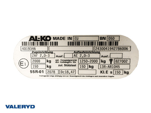 Overrun brake AE KPLT ZAF 2.0-3