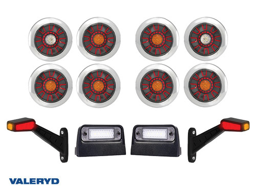 LED Beleuchtungsset für lkw-anhänger, Chrom