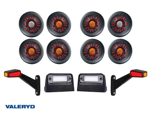 LED Lighting kit for truck trailers, Black [3700500]