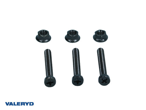 Bolt and nut set M5x40 black for electrical socket (3 pack) [6469004]