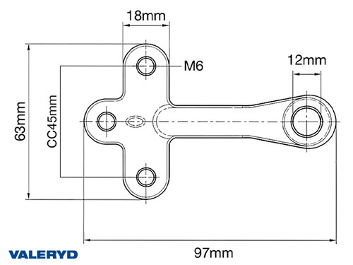 Locking loop for flap lock for trailer, short [6429514]
