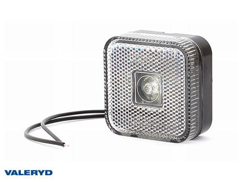 LED Position light WAŚ 65x65x28 white, 0,22 m Cable [3155012]