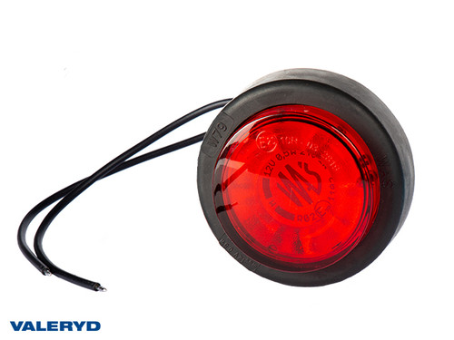 LED Position light WAŚ Ø60,6x26,4 red, 0,22 m Cable [3155041]