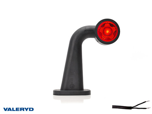 LED End outline marker WAŚ L 148,5x125,5x49,5 red/white 180mm Cable