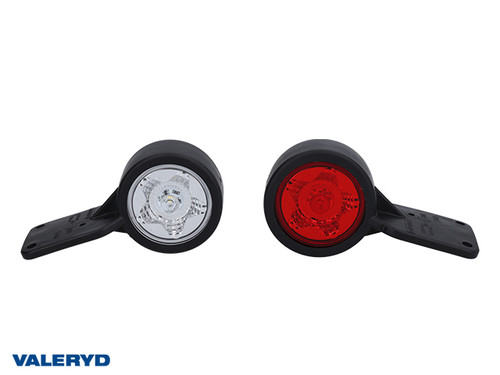 LED End outline marker WAŚ 117x59x45,5mm red/white 360mm Cable