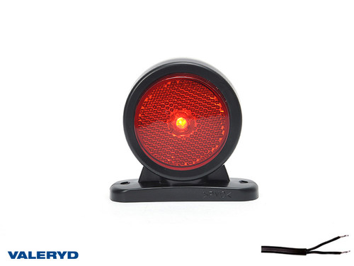 LED End outline marker WAŚ 69x71x47,5mm red/white 350mm Cable