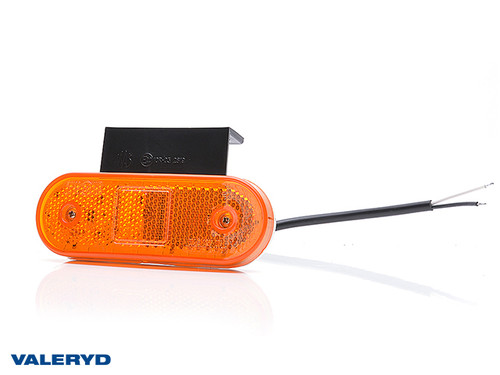LED Side marking light WAŚ R/L 114x63x40 yellow 220mm Cable with rubber bracket