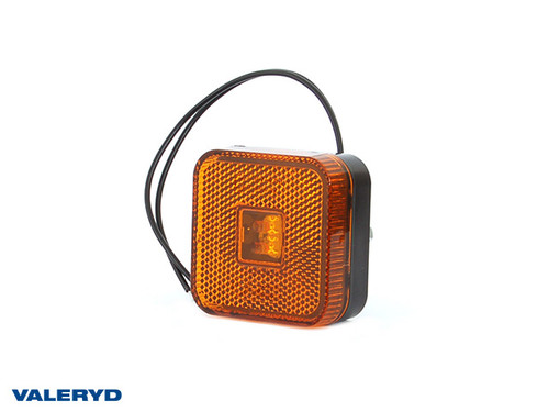 LED Side marking light WAŚ R/L 65x65x28 yellow 220mm Cable [3175010]