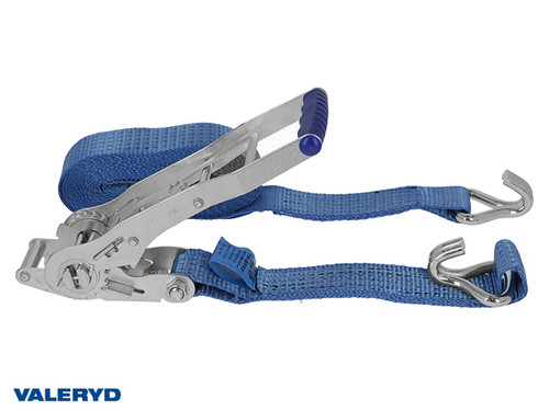 Zurrgurtset 50mm mit doppel J-Haken, long handle. Länge 0,5+5,5m. 2500 daN