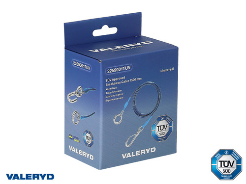 Breakaway cable 1500 mm with ring TÜV-certified
