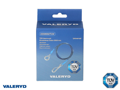 Breakaway cable with hook 2000 mm TÜV-certified