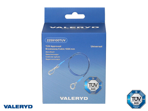 Breakaway cable Universal 1000 mm with ring TÜV-certified