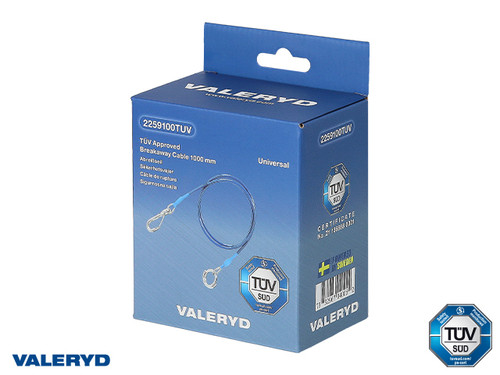 Breakaway cable Universal 1000 mm with ring TÜV-certified