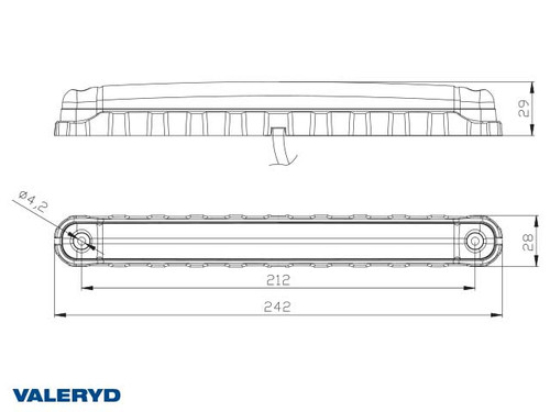 LED Interior lighting 242x28x29 green