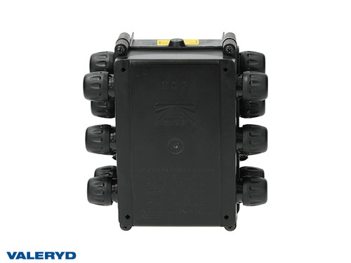 Junction box Aspöck 181x162x83mm shallow lid ASS1 14-outlets [3102003]