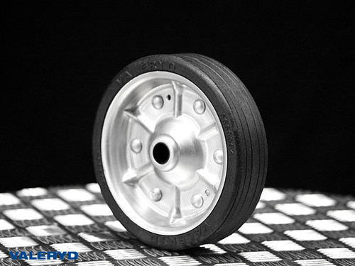 Replacement wheel for jockey wheel 200x50 Metal rim. Solid rubber wheel Ø20mm/48mm 150kg [6669004]