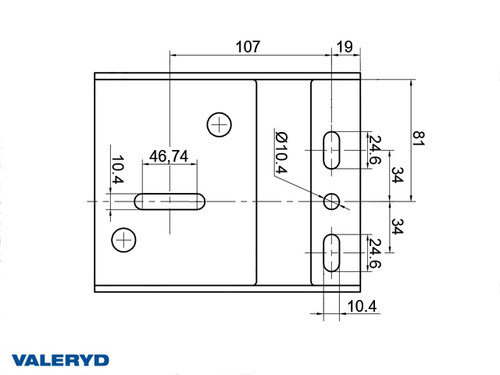 Winch VALERYD 3200lbs/1450kg Including strap 50mm x 6m [6772320]