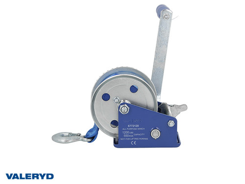 Vitlo VALERYD cinkovano 1200lbs/550kg sa trakom 50mm x 7m