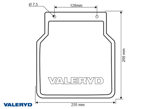 Mud flap 23.5x25.5cm [6639003]