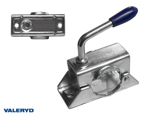 Jockey wheel clamp Ø48mm. Standard with short crank. Sheet metal. cc=105 [6600201]