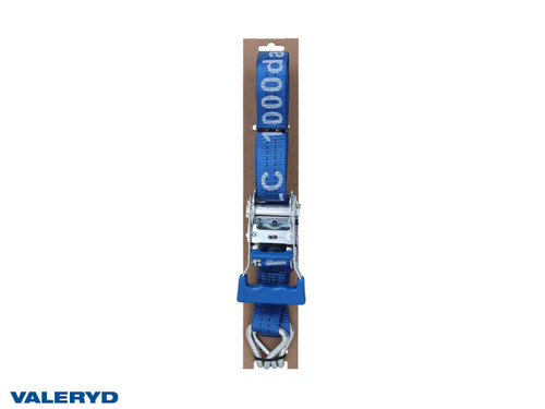 Ratchet tie down set 35mm with double J-hook. Length 6m, 1000 daN [6600128]