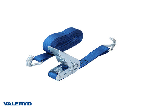 Ratchet tie down set 25mm with double. J-hook Length 0.3+4.7m, 400 daN [6600126]