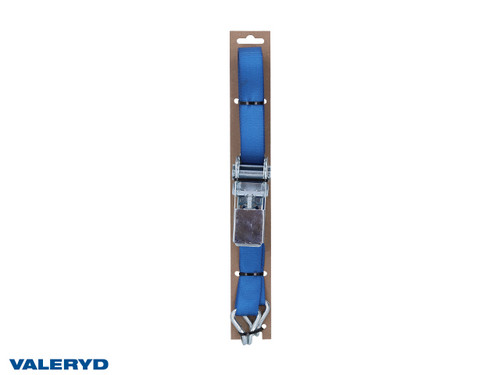 Ratchet tie down set 25mm with double. J-hook Length 0.3+4.7m, 400 daN [6600126]