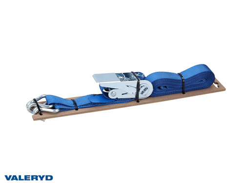 Ratchet tie down set 25mm with double. J-hook Length 0.3+4.7m, 400 daN [6600126]